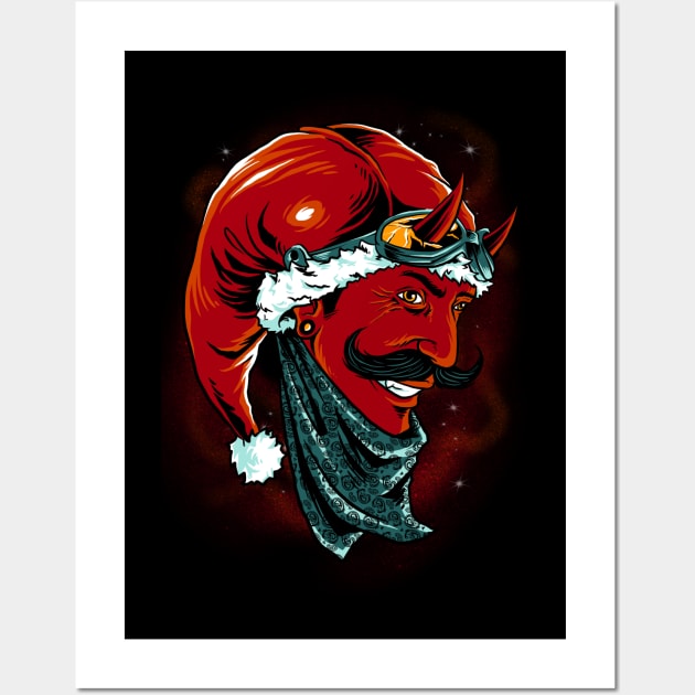 devil santa Wall Art by spoilerinc